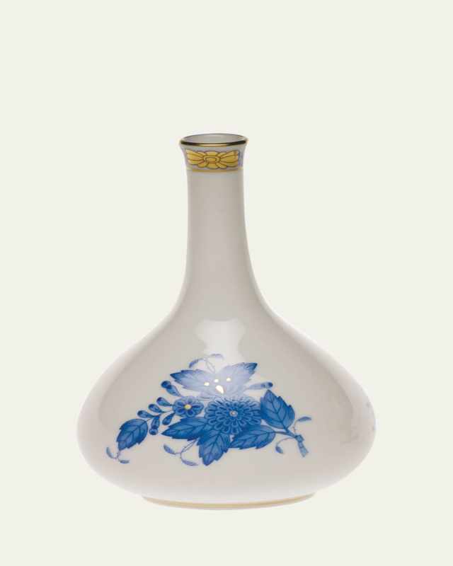 Chinese Bouquet Blue Medium Bud Vase